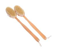 TOYANDONA 2 pièces Brosse de Bain pour Animaux à Long Manche Poils de Sanglier Doux Brosse de Toilettage pour Chat et Chien Pratique avec Lanière Suspendue et Facile à Ranger