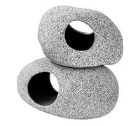 TOYANDONA 2 Pièces Cachette pour Crevettes Poterie Décor Naturel pour Aquarium Poissons Grotte Résistante sans Odeur Facile à Nettoyer pour et Reproduction
