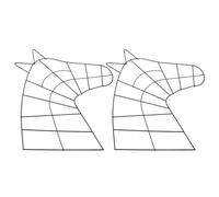 TOYANDONA 2 Pièces Cadre de Couronne Métallique Tête de Cheval Anneaux Fer Renforcé pour Décoration DIY de Noël Jardin et Porte Entrée Compatible Fleurs Artificielles et Naturelles