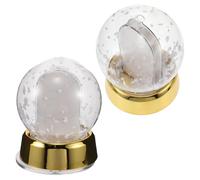 TOYANDONA 2 Pièces Cadre Photo Boule à Neige Double Face en Plastique et Papier, Ambiance Festive pour Décoration de Bureau ou Maison, pour Diplômés 2026