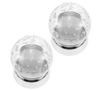TOYANDONA 2 Pièces Cadre Photo Boule à Neige en Plastique et Papier Argenté, Impression Vive et Solide, Double Face, pour Célébrations Mémorables et Décorations Festives