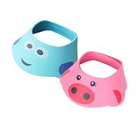 TOYANDONA 2 Pièces Capuchon De Shampoing Pour Enfants Lavage Siège De Bain Bébé Chapeau Visière Brosse à Croûtes De Lait Casquette De Visière Protège-oreilles Bébé Plastique
