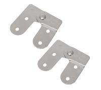 TOYANDONA 2 Pièces Charnière Pliable à Deux Volets en Fer Argenté, Construction Robuste Compatible Meubles et Escaliers Escamotables, pour Ateliers et Pièces