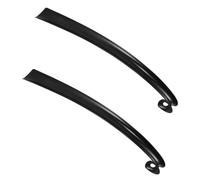 TOYANDONA 2 Pièces Chausse-pied en Plastique Noir, Long Manche | Format Compact à Suspendre, Contour Lisse, Protège le Talon, pour Bottines, Mocassins, Bureau
