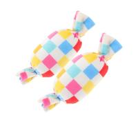 TOYANDONA 2 pièces Chiens Moyens et Petits Lot de Jouets à Mâcher Peluche Résistante Forme de Bonbon avec Sifflet Interactif Durable pour Chiots et Nettoyage des Dents