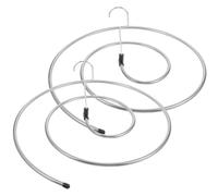 TOYANDONA 2 pièces Cintres Spirale Inoxydable Lot pour Séchage Linge Support Draps et Serviettes Gain de Place et Résistance Au Vent Multi-usages pour Couvertures et Draps Grands Formats
