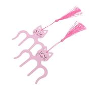 TOYANDONA 2 pièces Clip Musique Piano Métal Forme Chat Rose Support Pages Partitions et Portable pour Musiciens et Lecteurs