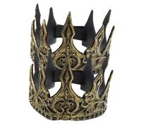 TOYANDONA 2 pièces Couronnes Médiévales PU Souple Accessoire Costume Homme Diadème Antique pour Fête Cosplay Cérémonie et Épiphanie