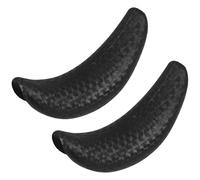 TOYANDONA 2 Pièces Coussin Repose-nuque pour Lavabo de Shampoing en Caoutchouc Noir Antidérapant et Étanche, Forme Croissant Confortable pour Usage Personnel ou Spa