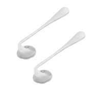 TOYANDONA 2 pièces Cuillère Anti-tremblement Ergonomique Acier Inoxydable Ustensiles Portables Pratiques pour Personnes Âgées Légers et Adaptés Main Droite Vaisselle Compacte pour Aide