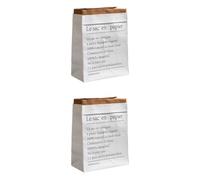 TOYANDONA 2 pièces de Rangement Papier Kraft Double Étanche et Pochette Élégante pour Emballage Fleurs et Petits Objets Style Nordique Blanc Lot