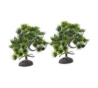 TOYANDONA 2 Pièces Décor Aquarium Arbre Bonsaï Pin Artificiel Résistant pour Poissons et Reptiles Plantes Simulées sans Danger pour Eau Douce et Salée