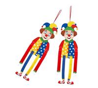 TOYANDONA 2 Pièces Décorations de Carnaval à Suspendre Décorations Clown Colorées pour Fête Anniversaire Garçon Fille Faciles à Monter Ambiance Spectacle Immersive pour Événements et Fêtes