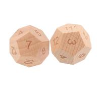 TOYANDONA 2 Pièces Dés Bois à Faces pour Apprentissage des Mathématiques chez Garçon Fille Outil Éducatif pour Développement Cognitif et Interaction Parent Garçon Fille