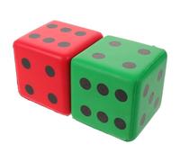 TOYANDONA 2 Pièces Dés Pédagogiques Cube PU 3,15 Pouces pour Jeu D'échecs | Usage Intérieur et Extérieur, Grand Format, Couleurs Vives, Prise Facile, pour Garçon et Filles en Éducation Spéciale