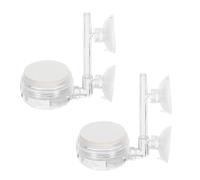 TOYANDONA 2 pièces Diffuseur à Bulles Aquarium Disque Nano Bulles Microniveau avec Ventouse Pierre à Air pour Pompe Air Aquarium Oxygénation Uniforme pour Bassins Eau Douce et Salée