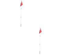 TOYANDONA 2 Pièces Drapeau de Vélo avec Mât Fibres de Drapeau de Sécurité Professionnel pour Trailers et Cyclisme pour Vélo