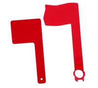 TOYANDONA 2 Pièces Drapeaux de Boîte Aux Lettres Extérieurs Acrylique Rouge Résistants Aux Intempéries Indicateur Rotatif pour Divers Types de Boîtes Lettres et Surfaces Murales
