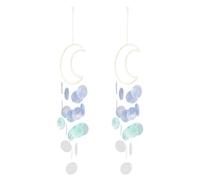 TOYANDONA 2 Pièces Dreamcatcher Wind Chimes Kit Handmade Coastal Hanging Ornament for Indoor Outdoor Bedroom Balcony Decor Weather Resistant and Multifunctional