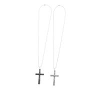 TOYANDONA 2 Pièces Drum Tuning Key Set With Quick Release Design High Torque Metal Square Lug Wrench For Stable Percussion Adjustment Includes Cross Pendant Necklace For Indoor And Outdoor