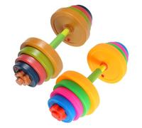 TOYANDONA 2 Pièces Dumbbell Toy Adjustable Weights For Strength Training Water Filled Fitness Equipment For Childrens Active Play And Physical Development