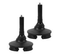 TOYANDONA 2 Pièces Embouts de Béquille Antidérapants, Embouts de Canne de Marche, Base à 4 Pieds, Plastique et Alliage D'aluminium, Noir, pour Walker et Walking Stick, Usage Quotidien