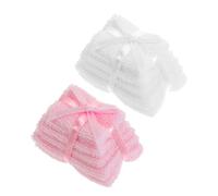 TOYANDONA 2 Pièces Ensemble de Serviettes Miniatures Petits Accessoires de Maison de poupée Miniatures Maison de poupée Peluche