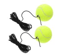 TOYANDONA 2 pièces Entraîneur Tennis Balle Élastique Compact pour Débutants Aide Pratique Coordination et Réflexes Portable pour Entraînement
