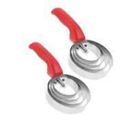 TOYANDONA 2 Pièces Équipement d'élevage de bovins Brosse de curry pour les chevaux brosse à poignée confortable peigne à en métal peigne de bétail Plastique Silver
