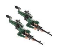 TOYANDONA 2 pièces Figurines de Soldats Électriques Lot de Jouets de Poussée pour Garçon Fille Interaction Parent Garçon Fille Renforcement Motricité et Jeu Créatif