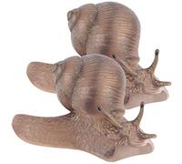 TOYANDONA 2 Pièces Figurines Escargot Réalistes Plastique Modèles Educatifs et Colorés Lot de Petites Décorations Animales pour Garçon Fille