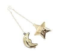 TOYANDONA 2 pièces Filtre à Thé Inoxydable Étoile et Lune avec Chaîne Infuseur à Thé pour Vrac Filtre Mailles Fines pour Théière Tasse et Infusion Cuisine