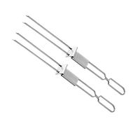 TOYANDONA 2 pièces Fourchettes à Viande Acier Inoxydable Fourchettes Barbecue Réutilisables Durables avec Poignée Antibrûlure Accessoires Portables pour Grillades Extérieur