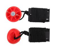TOYANDONA 2 Pièces Interrupteur Sécurité Tapis de Course Clé Arrêt Urgence Magnétique Ronde Compatible Installation Facile Bouton Arrêt Rapide pour Équipements Fitness