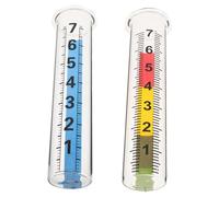 TOYANDONA 2 Pièces Jauge de Pluie Verre Borosilicate Tube Transparent Anti-Rayures et Résistant Aux Températures Extrêmes pour Jardin Extérieur et Surveillance Météo