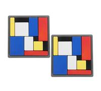 TOYANDONA 2 Pièces Jeu de Puzzle Logique en ABS Améliore la Coordination Main-œil Contrôle Moteur Fin pour Garçon et Filles 88 Énigmes, Blocs Géométriques Épais pour Entraînement Familial