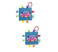 TOYANDONA 2 Pièces Jouet Pour Bébé Jouets Pour Nourrissons Étiquette Jouets Pour Bébés Infantile Apaiser Serviette Infantile Apaiser Jouet Peut Être