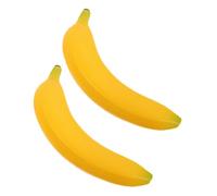 TOYANDONA 2 pièces Jouets Garçon Fille Hochets Banane Plastique Simulation Montessori Shakers Rythmiques Doux Jouets Éducatifs pour Tout-Petits Stimulation Motrice et Sociale