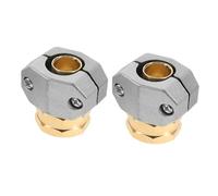 TOYANDONA 2 pièces Kit Raccord Rapide Tuyau Arrosage Durable Alliage Zinc Aluminium Connecteur pour Remplacement Fin de Tuyau Aux Chocs Usure Adapté Lavage Extérieur et Jardinage