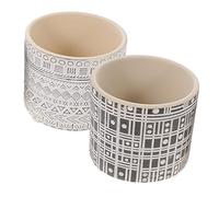 TOYANDONA 2 Pièces Lot de Pots de Fleurs Céramique pour Plantes Petits Modèles Décoratifs Intérieurs pour Balcon et Maison Drainage