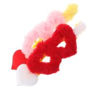 TOYANDONA 2 pièces Lot Lunettes Cœur Pelucheuses Amusantes pour Fête Accessoire Unisexe pour Halloween Saint-valentin Enterrement Vie Jeune Fille et Cosplay