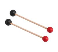 TOYANDONA 2 Pièces Mallet Double Tête en Bois de Hêtre et Caoutchouc pour Bol Chantant Tibétain Poignée Ergonomique, Améliore la Qualité Sonore, pour Contemplation et Séances de Groupe