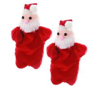 TOYANDONA 2 pièces Marionnettes Doigts Père Noël Peluche Éducatif Interaction Garçon Fille Noël