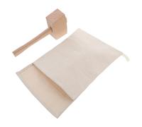 TOYANDONA 2 Pièces Marteau à Glace Manuel Paquet en Toile Réutilisable pour Broyer Blocs de Glace Pilée, Accessoire Pratique pour Bars et Rangement Cuisine
