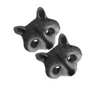 TOYANDONA 2 pièces Masque Animal Réaliste Demi-visage Laveur Mousse PU Léger pour Carnaval et Déguisement Halloween Adulte et Adolescent