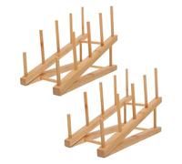 TOYANDONA 2 Pièces Mini Bibliothèque de Table en Bois à 4 Niveaux pour | Montage Facile, Structure Verticale Peu Encombrante, Supports Multiples, pour Livres et Œuvres en Classe