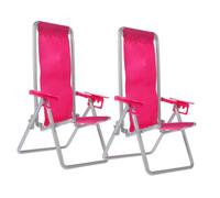 TOYANDONA 2 Pièces Mini Chaise Longue Pliante de Jardin Chaise Miniature pour Maison de Poupée Décoration et Accessoires Ornement