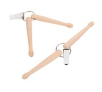 TOYANDONA 2 Pièces Mini Drumstick Keychain Bois Porte-clés et Compact pour Musiciens et Batteurs Accessoire Portable pour de Percussion