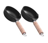 TOYANDONA 2 pièces Mini Poêle Fonte pour Œufs et Huile Poêle Ronde Antiadhésive Compacte Ustensile Multifonction pour Cuisson Maison Petite Casserole Pratique et Stable