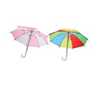 TOYANDONA 2 Pièces Mini Umbrella Adjustable for Micro Landscape and Photo Props Compact and Decorative Model for Sunny Rainy Scenes